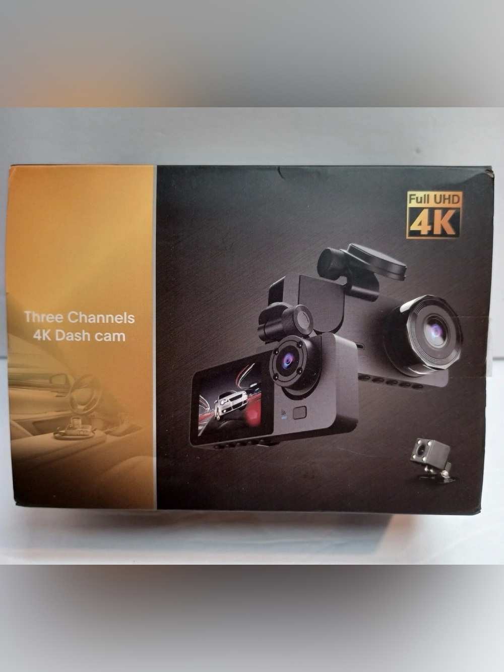 BNIB 4K Full UHD 3 Channel Dash Cam